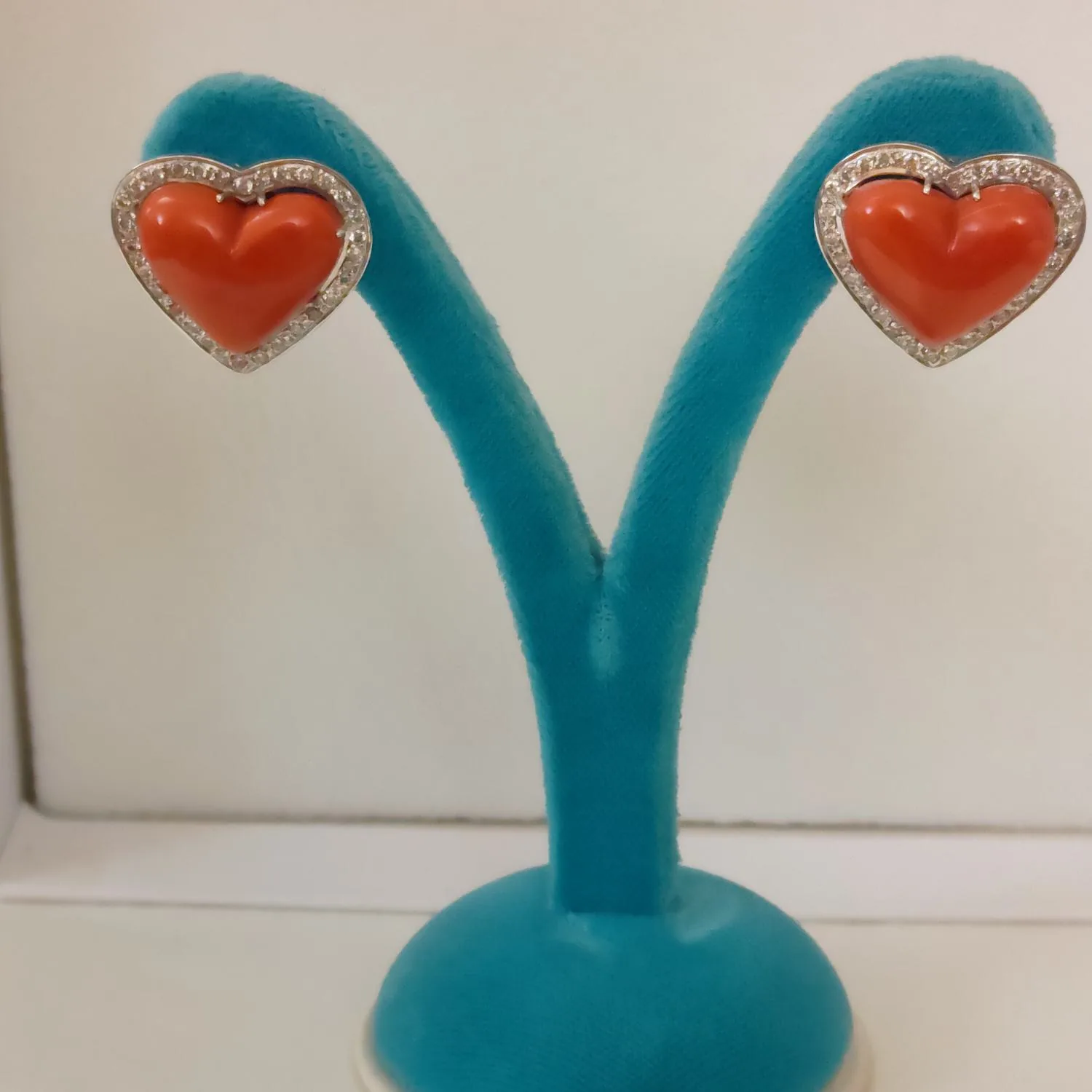 Orecchini Cuori di Corallo