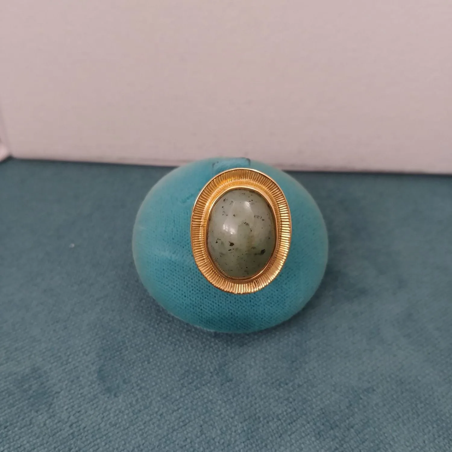 Anello con Agata Verde