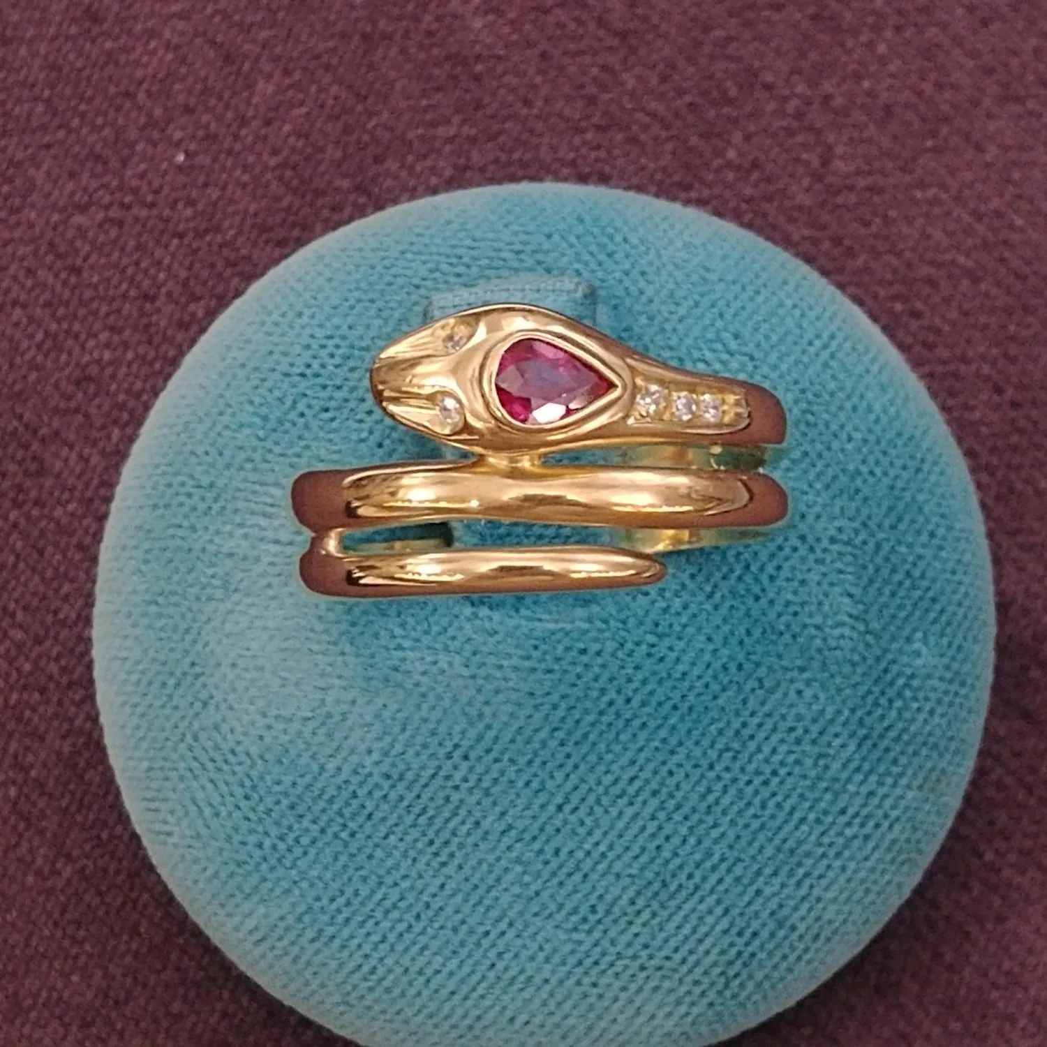 Anello Serpente con Rubino