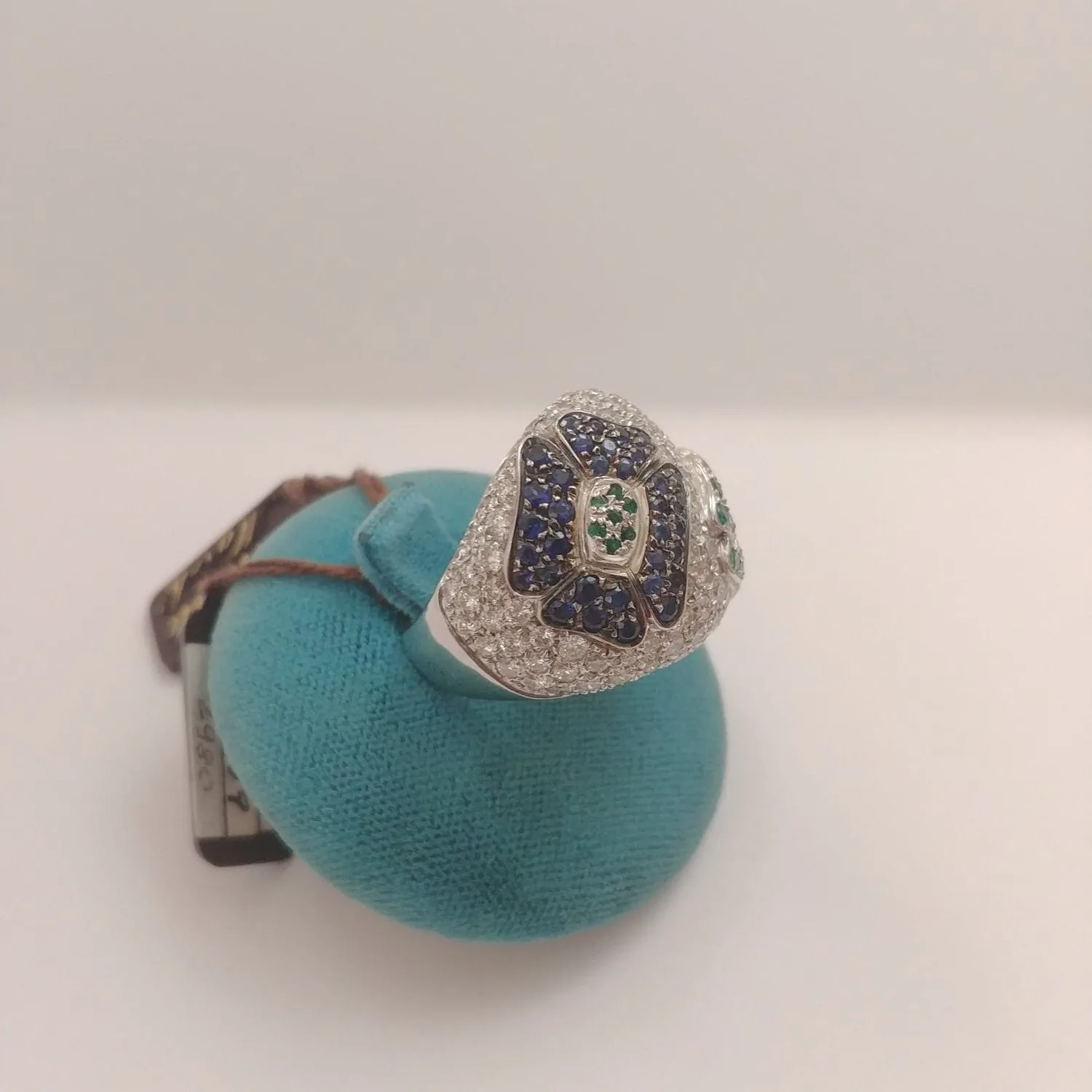 Anello con Papaveri Pavè