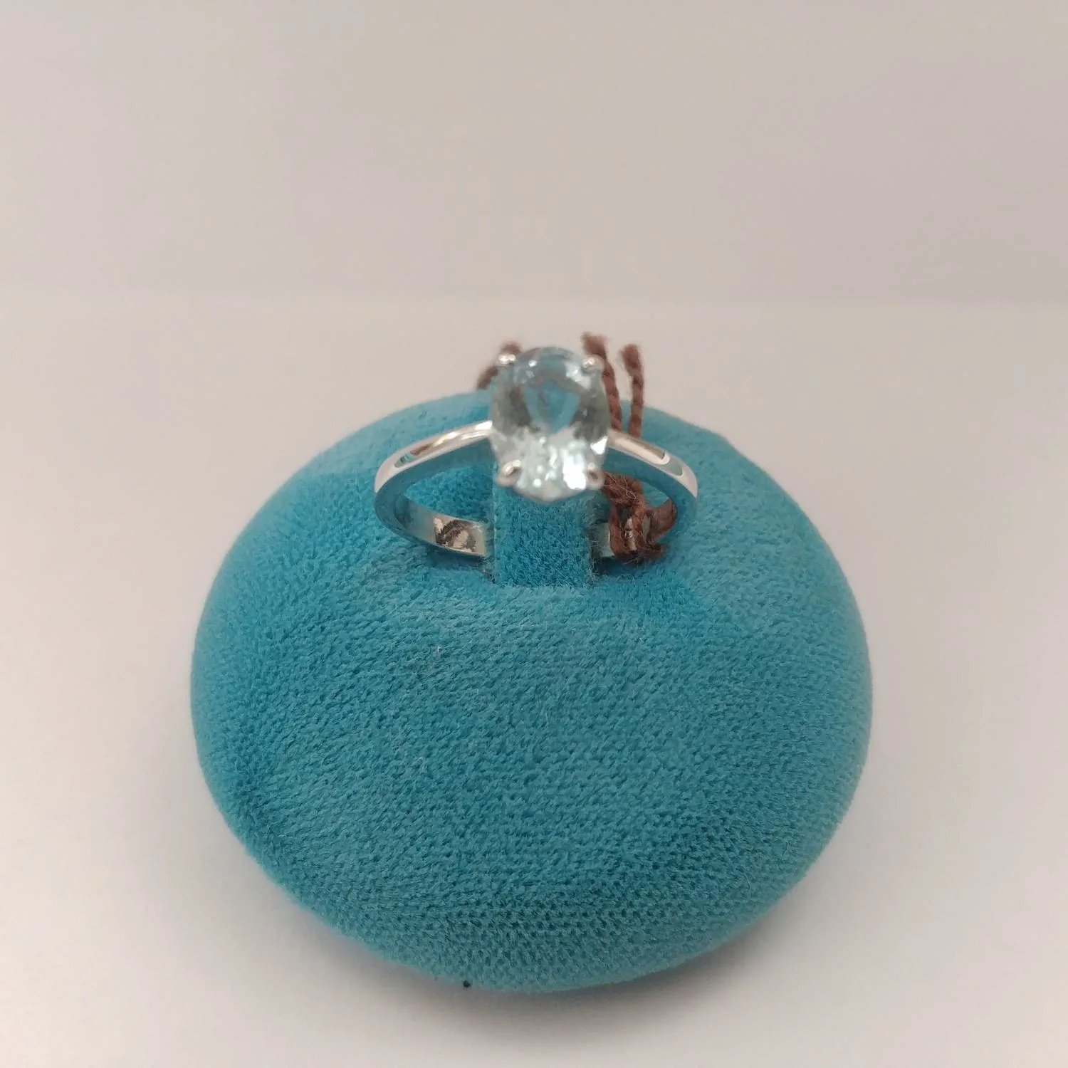 Anello Solitario di Acquamarina