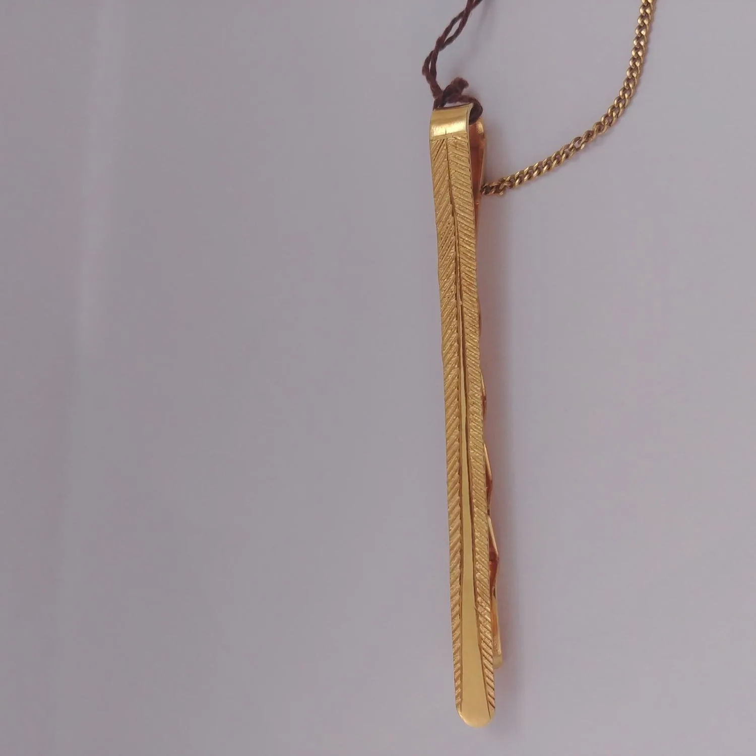 Fermacravatta Inciso a Piuma